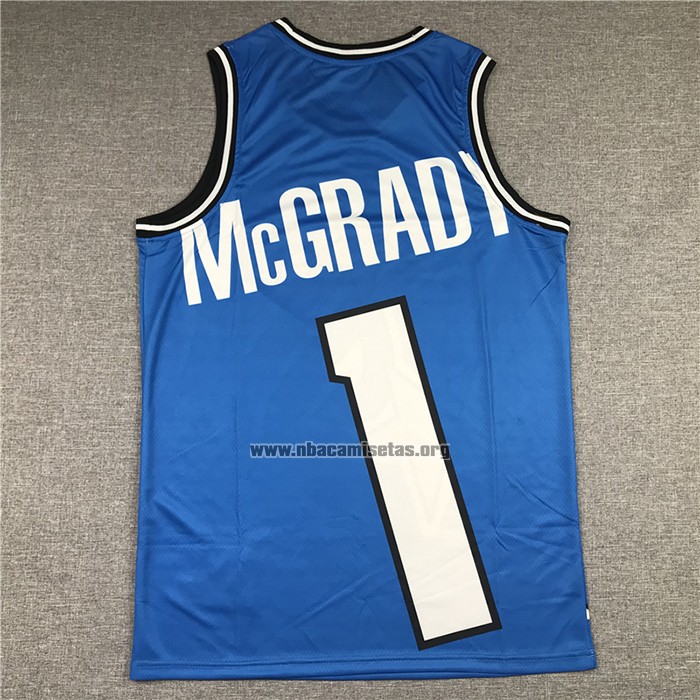 Camiseta Orlando Magic Tracy Mcgrady NO 1 Mitchell & Ness Big Face Azul